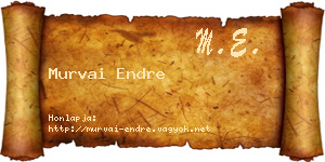 Murvai Endre névjegykártya